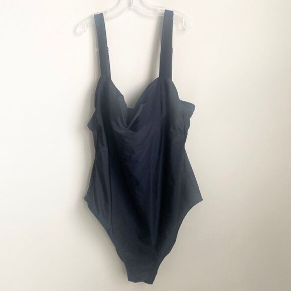 Shade & Shore Black One Pc Swimsuit XL - Picture 1 of 9